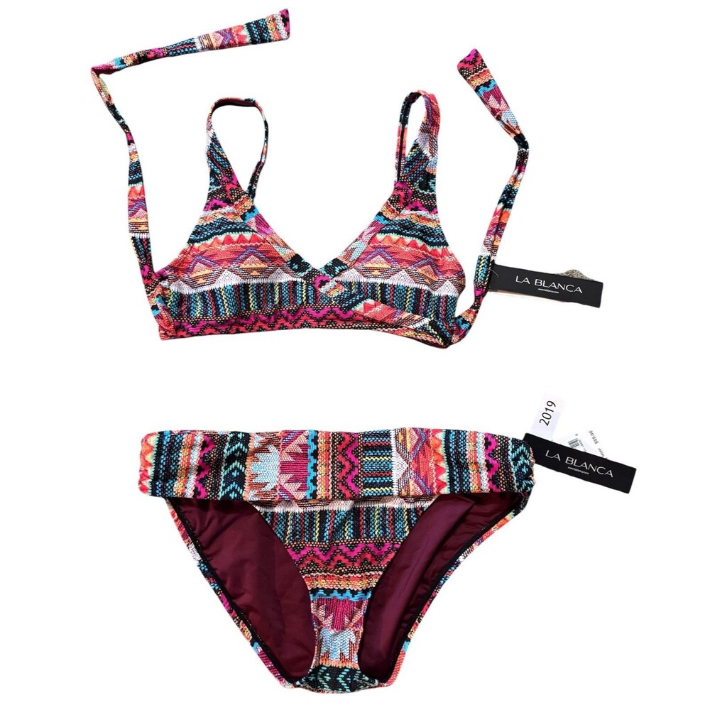 la blanca bikini Top Size 6 Bottoms Size 12 NWT